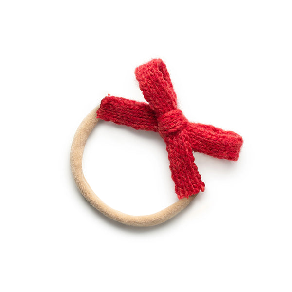 Halo Luxe Avery Ribbed Knit Baby Band - Red