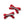 Load image into Gallery viewer, Halo Luxe Avery Ribbed Knit Double Clip Set - Red
