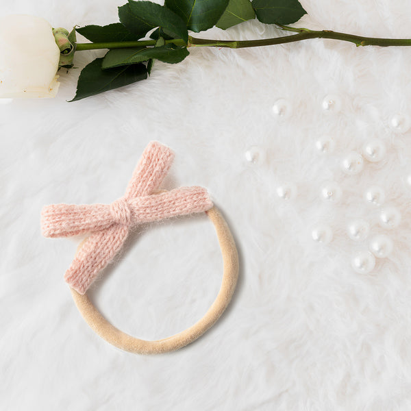 Halo Luxe Avery Ribbed Knit Baby Band - Ballet Slipper