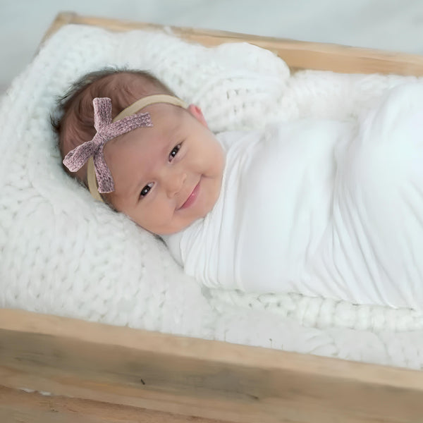 Halo Luxe Avery Ribbed Knit Baby Band - Lilac