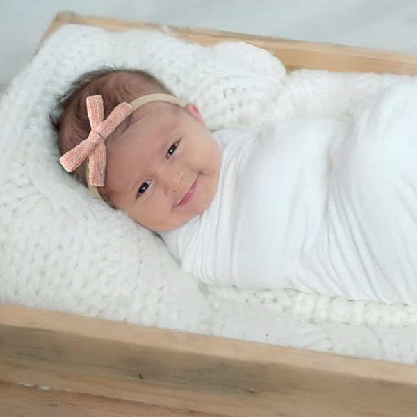 Halo Luxe Avery Ribbed Knit Baby Band - Ballet Slipper