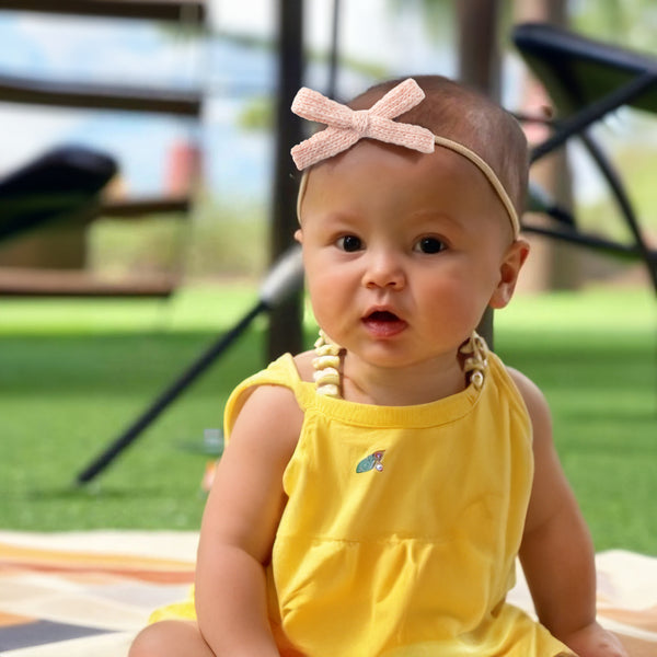 Halo Luxe Avery Ribbed Knit Baby Band - Ballet Slipper