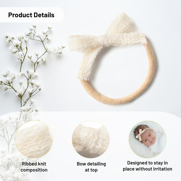 Halo Luxe Avery Ribbed Knit Baby Band - Ivory