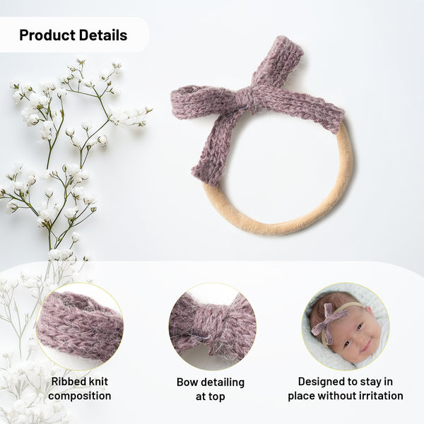 Halo Luxe Avery Ribbed Knit Baby Band - Lilac