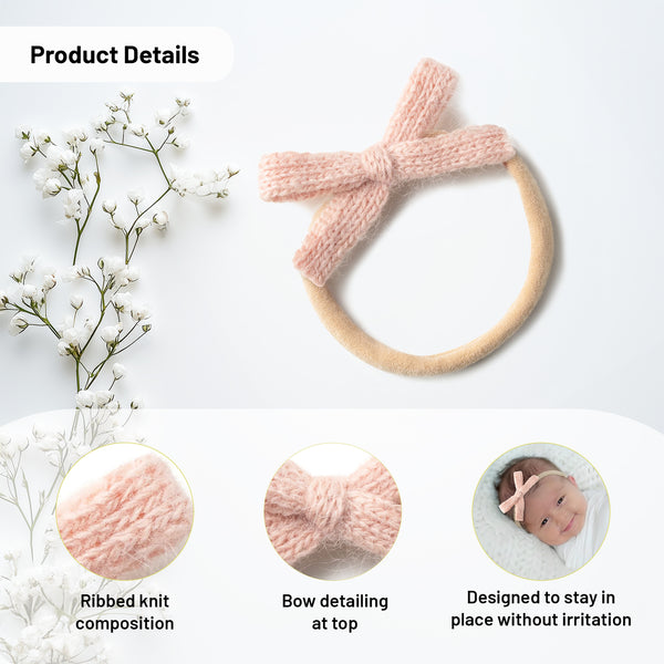 Halo Luxe Avery Ribbed Knit Baby Band - Ballet Slipper