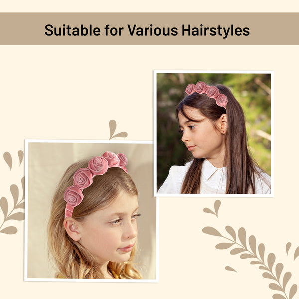 Halo Luxe Rosette Velvet Headband - Mauve