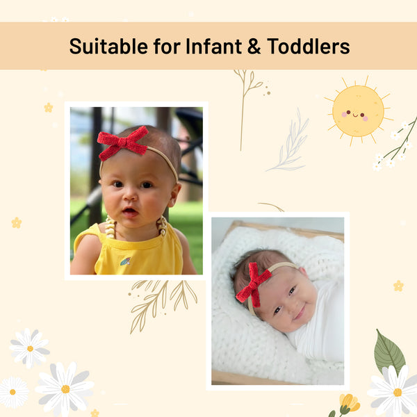 Halo Luxe Avery Ribbed Knit Baby Band - Red