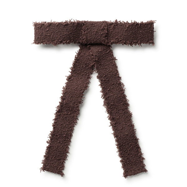Halo Luxe Amara Deconstructed Woolen Long Tail Clip - Brown