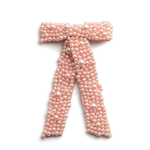 Halo Luxe Becca Pearl Bow Clip - Ballet Slipper