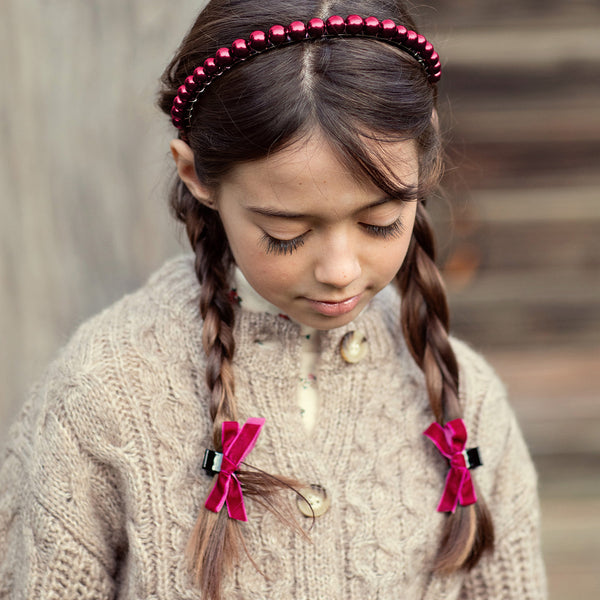 Halo Luxe Bon Bon Pearlized Tiara Headband - Scarlet