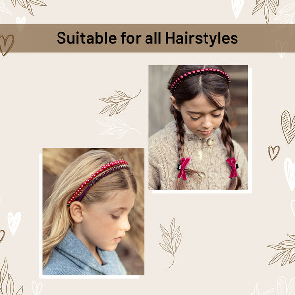 Halo Luxe Bon Bon Pearlized Tiara Headband - Scarlet