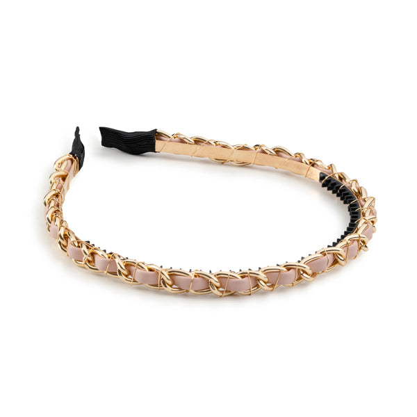 Halo Luxe Coco Gold Chain Headband - Ballet Slipper