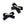 Load image into Gallery viewer, Halo Luxe Dahlia Deconstructed Grosgrain Ribbon Double Clip Set - Black