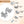 Load image into Gallery viewer, Halo Luxe Dahlia Deconstructed Grosgrain Ribbon Double Clip Set - Silver