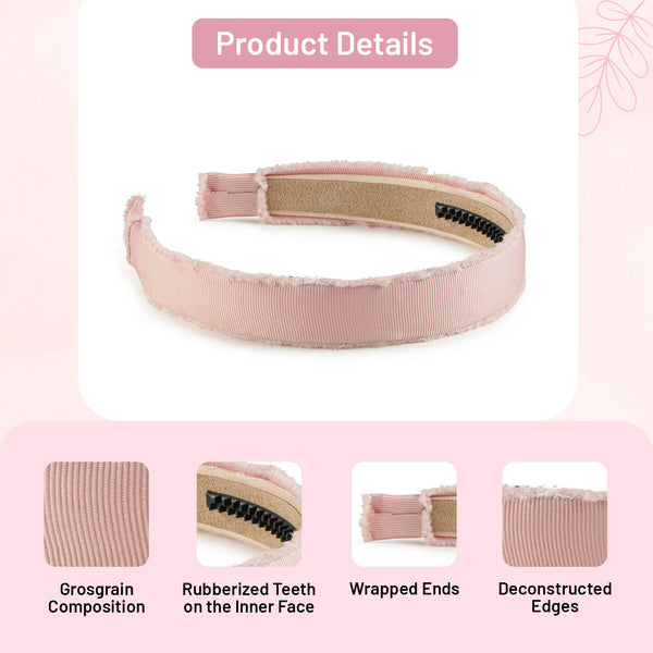 Halo Luxe Dahlia Deconstructed Grosgrain Ribbon Headband - Mauve
