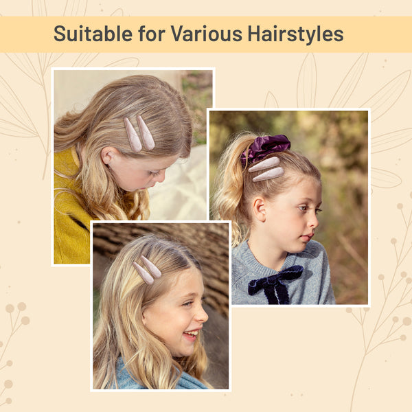 Halo Luxe Ella Quilted Leather Double Clip Set - Rose Shimmer