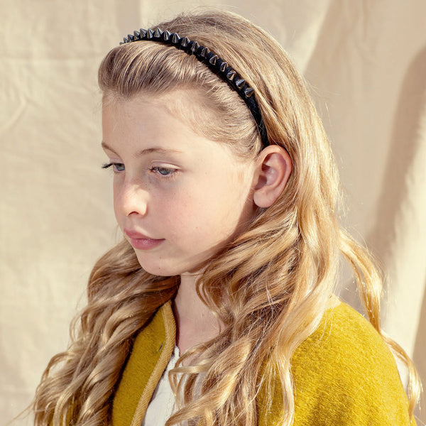 Halo Luxe Hazel Knit Rivet Headband - Black