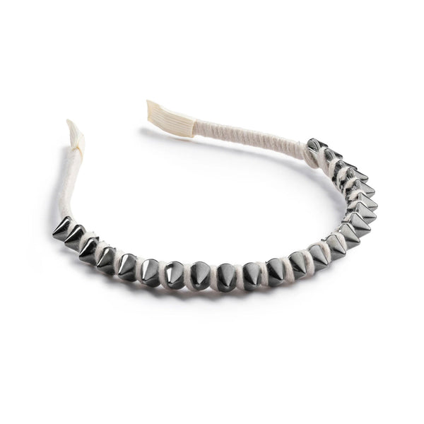 Halo Luxe Hazel Knit Rivet Headband - Oatmeal