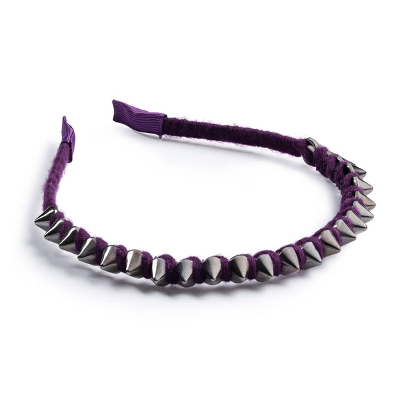 Halo Luxe Hazel Knit Rivet Headband - Plum