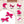 Load image into Gallery viewer, Halo Luxe Hopscotch Twill Double Clip Set - Fuchsia