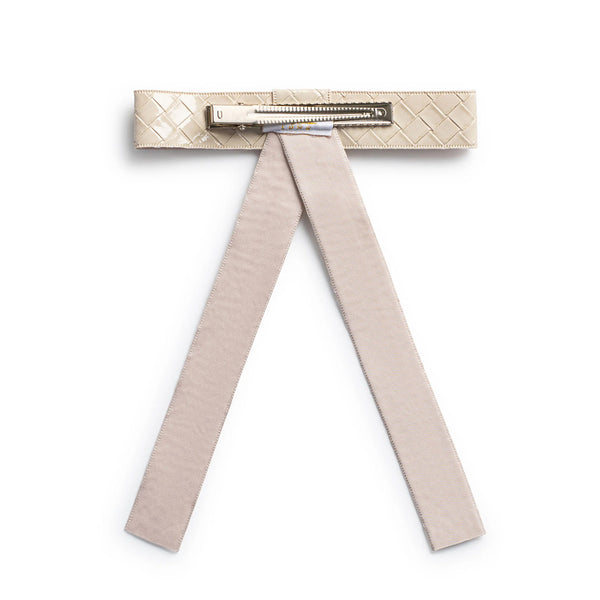 Halo Luxe Poppy Braided Woven Patent Clip - Sand