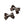 Load image into Gallery viewer, Halo Luxe Rosa Vintage Satin Double Bow Clips - Chocolate
