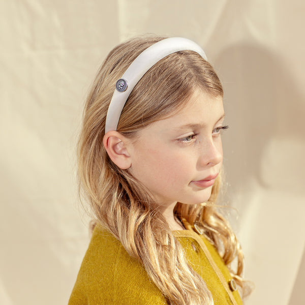 Halo Luxe Rosa Vintage Satin Headband - Champagne