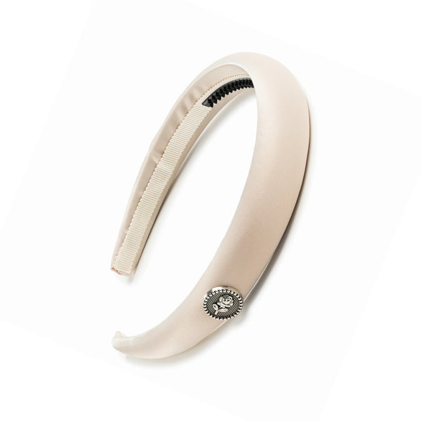 Halo Luxe Rosa Vintage Satin Headband - Champagne