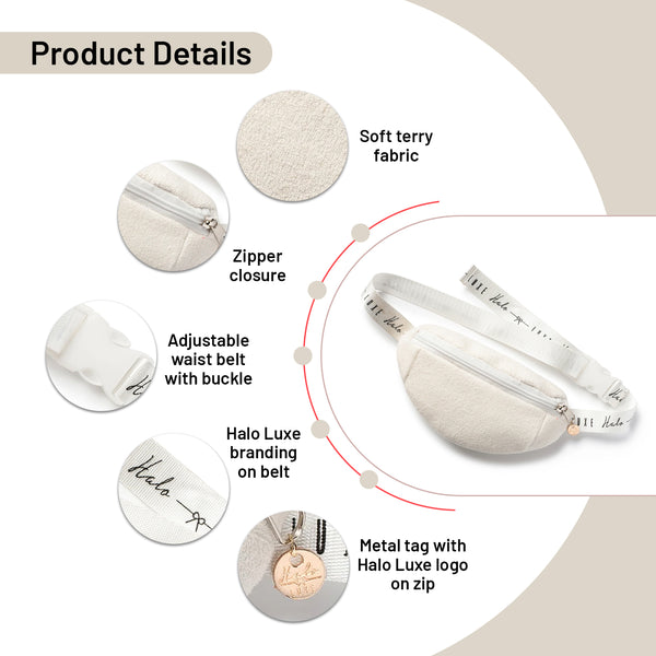 Halo Luxe Terry Belt Bag - Ivory