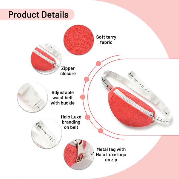 Halo Luxe Terry Belt Bag - Strawberry