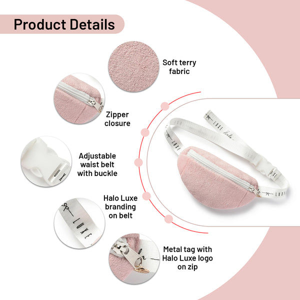 Halo Luxe Terry Belt Bag - rose