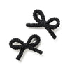 Halo Luxe Juliana Textured Knit Double Clip - Black