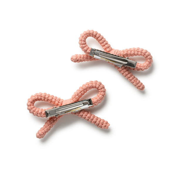 Halo Luxe Juliana Textured Knit Double Clip - Pink