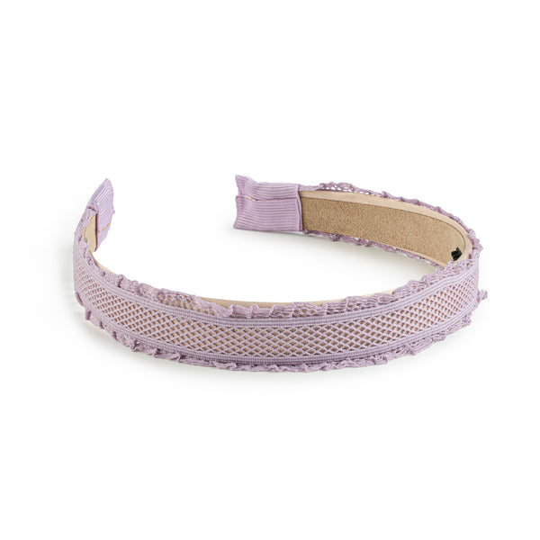 Halo Luxe Mae Lattice Lace Headband - Lavender