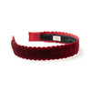 Halo Luxe Opaline Velvet Scalloped Headband - Red