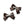 Load image into Gallery viewer, Halo Luxe Rosa Vintage Satin Double Bow Clips - Chocolate
