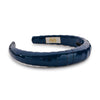 Halo Luxe Taffy Patent Leather Padded Wrapped Headband - Navy