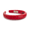 Taffy Patent Leather Padded Wrapped Headband - Red