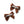 Load image into Gallery viewer, Two brown bow hair clips with silver clamps on a white background
