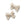 Load image into Gallery viewer, Two beige hair bow CLIPS with rhinestones on a white background