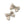 Load image into Gallery viewer, Two beige hair bow CLIPS on a white background