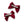 Load image into Gallery viewer, Two red bow hair clips with silver ALLIGATOR CLIP AT THE BACK on a white background