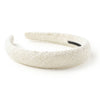 Halo Luxe Clara Tweed Padded Headband - Ecru