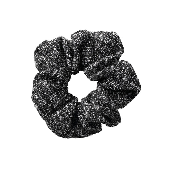 Halo Luxe Clara Tweed Scrunchie - Black