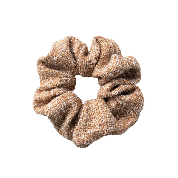 Halo Luxe Clara Tweed Scrunchie - Caramel