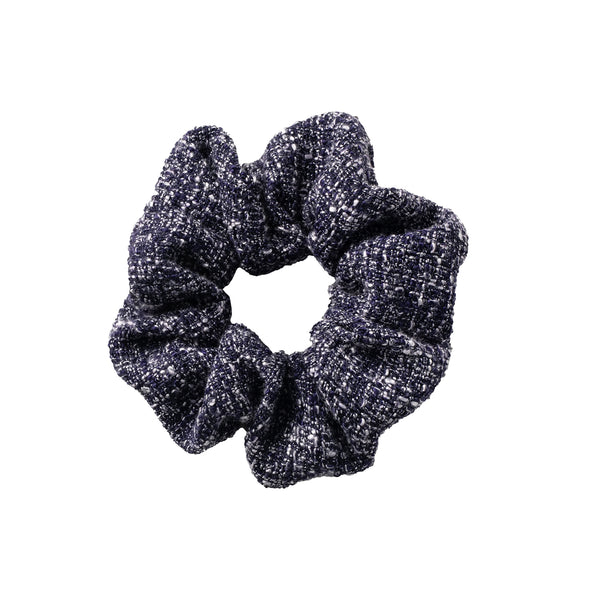 Halo Luxe Clara Tweed Scrunchie - Eggplant