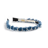Halo Luxe Coco Silver Chain Headband - Dark Blue Denim