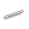 Halo Luxe Crystal Satin Clip - White