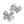 Load image into Gallery viewer, Halo Luxe Dahlia Deconstructed Grosgrain Ribbon Double Clip Set - Silver