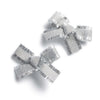 Halo Luxe Dahlia Deconstructed Grosgrain Ribbon Double Clip Set - Silver